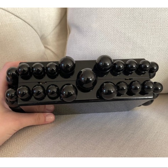 EOS Acrylic Pearl Bubble Box Clutch, Marble Look Clutch Bag, Tortoise Shell 438 - Picture 14 of 14